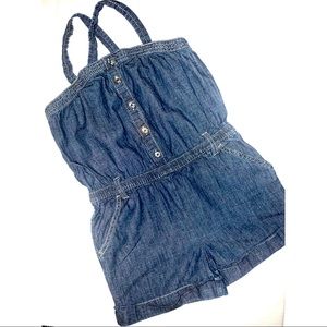 Girls Denim Romper Gymboree